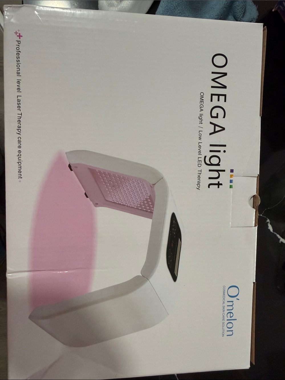 OMEGA light LED Therapy Device - White with Pink Light